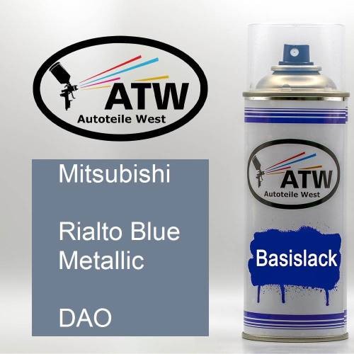 Mitsubishi, Rialto Blue Metallic, DAO: 400ml Sprühdose, von ATW Autoteile West.